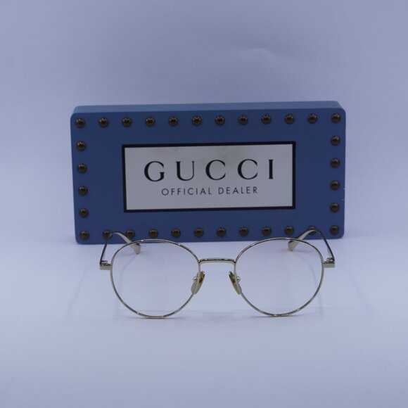 Gucci GG0337S 001 Round Sunglasses - Gold\Clear to Brown Photochromic - Picture 2 of 10